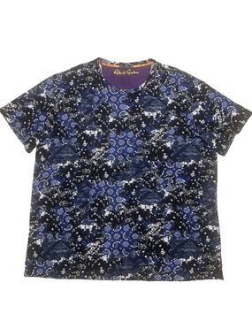 Robert Graham Blue Paisley Print T-Shirt 2XL Big & Tall
